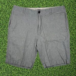 Men’s J.Crew Gray Linen Cotton Casual Shorts Size 35